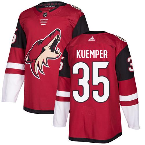 Adidas Men Arizona Coyotes #35 Darcy Kuemper Maroon Home Authentic Stitched NHL Jersey